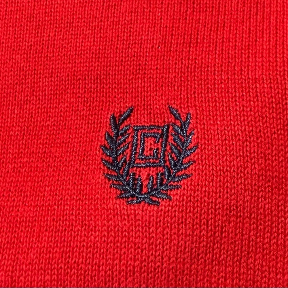 Chaps Men's V-Neck Sweater Vest in Rich Red. Size XL/TG/EG